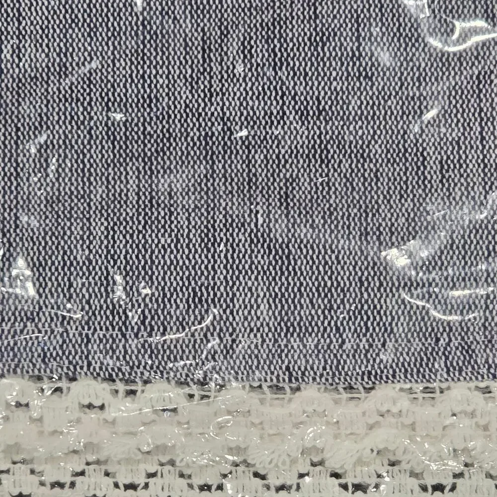 Nicole Miller Denim Blue Prema Chambray Lace Trim Set of 4 Placemats 14